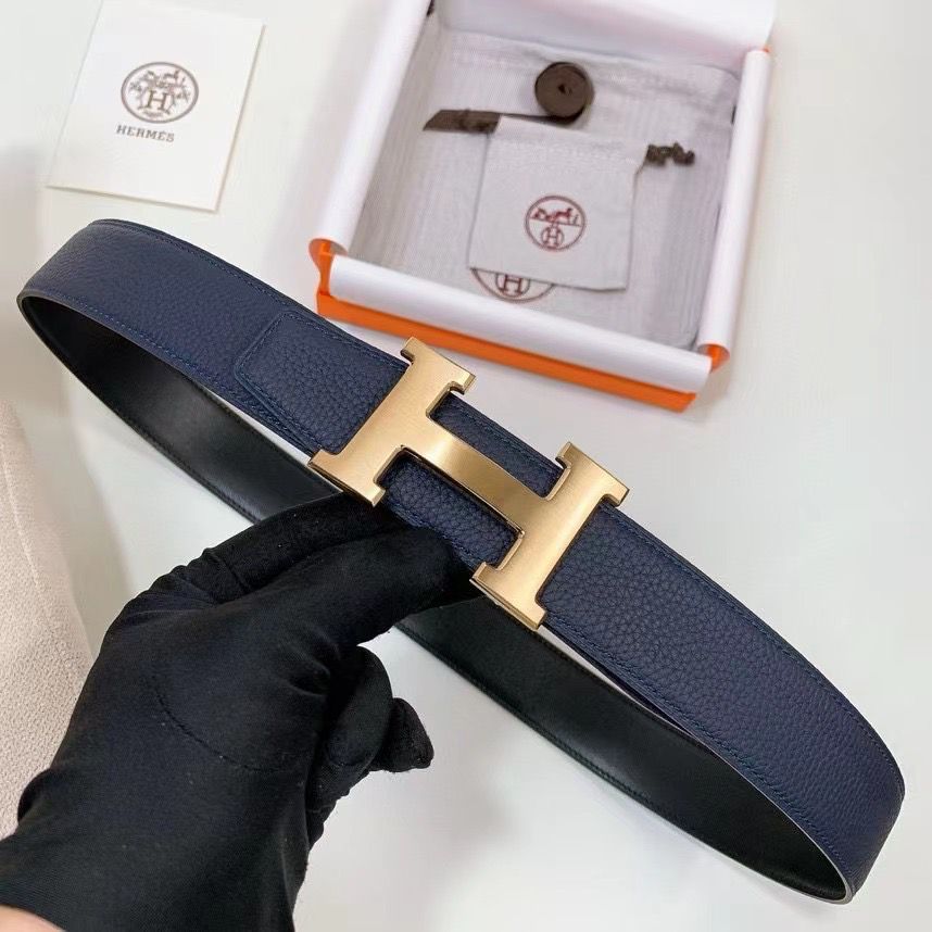 Hermès – Tube H belt buckle & Reversible leather strap 38 mm