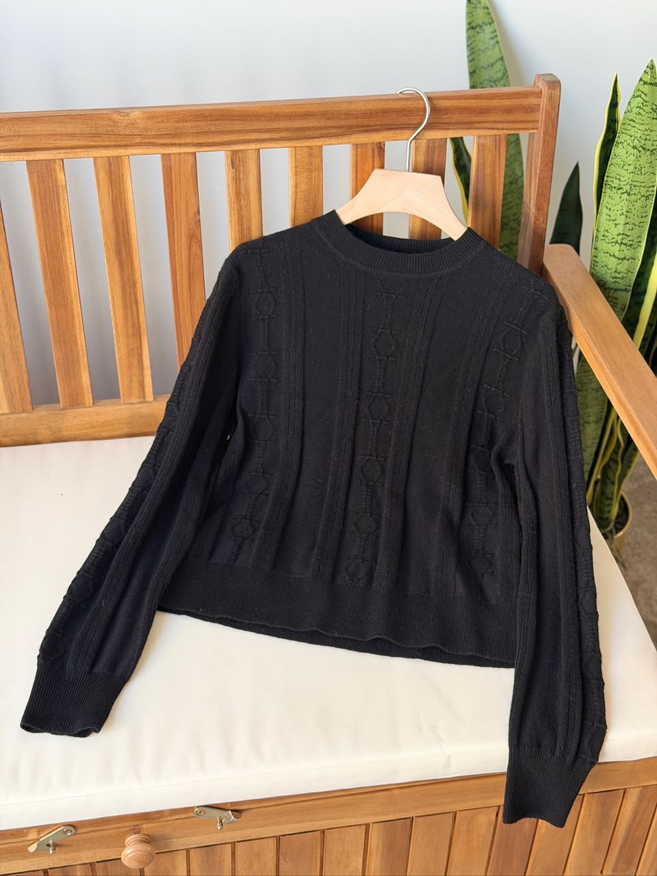 Hermès Cable-Knit Crewneck Sweater with Equestrian Motif