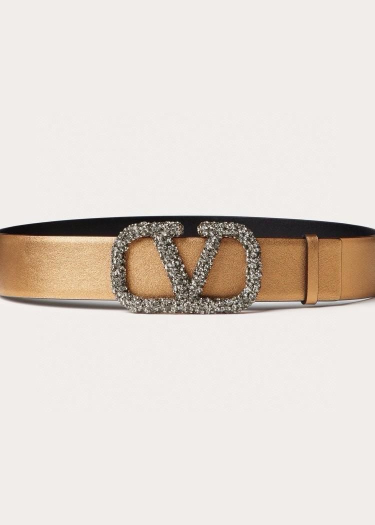 Valentino Garavani VLogo Signature Crystal Embellished Belt