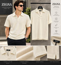 Zegna Men Open Collar Polo