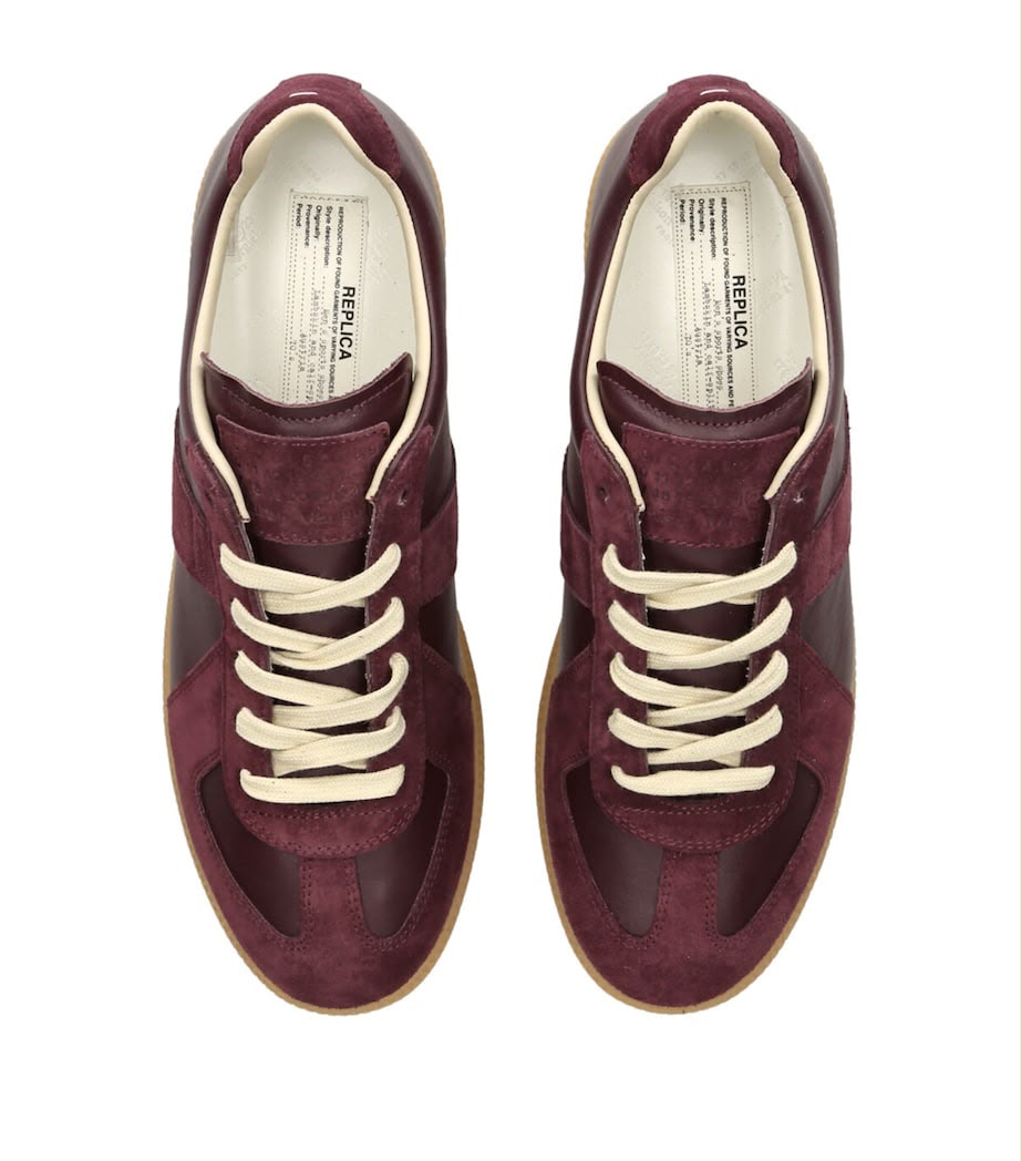 Maison Margiela Replica Calf & Lambskin Leather Sneakers