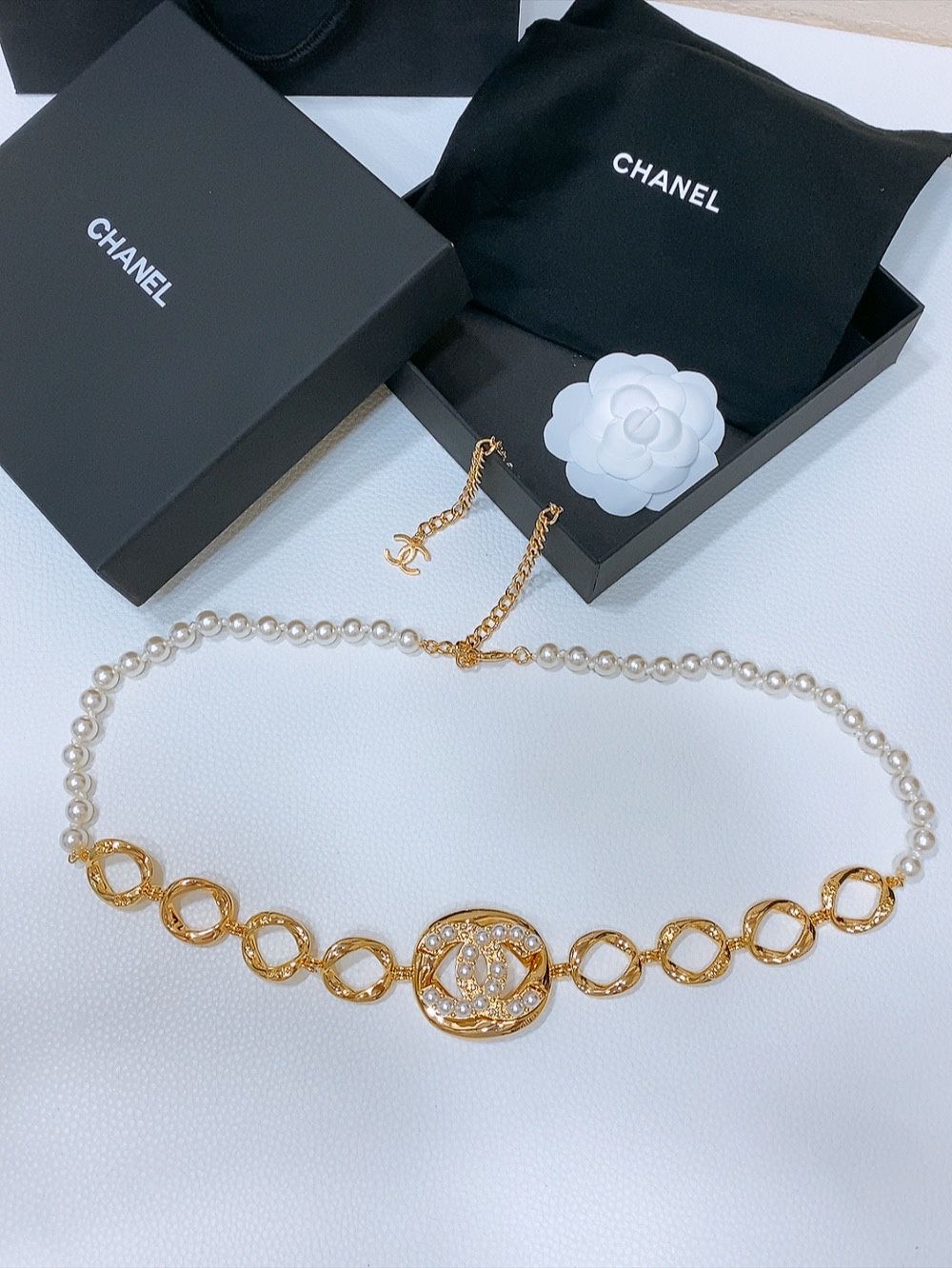 Chanel Pearl Chain Belt