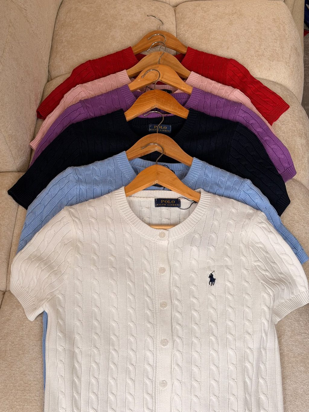 Polo Ralph Lauren Cable-Knit Short-Sleeve Cardigan —
