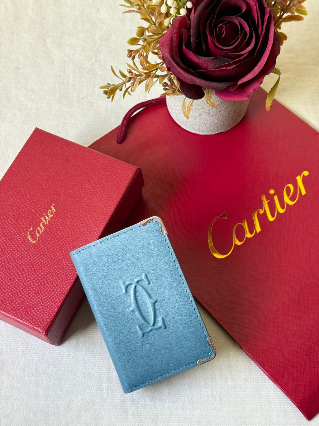 Cartier Must de Cartier Card Holder – Leather Logo Card Case