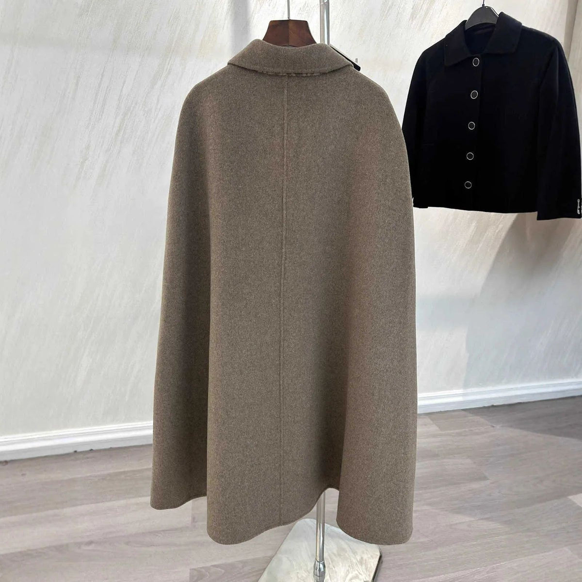 Burberry Monogram Jacquard Reversible Wool Cape