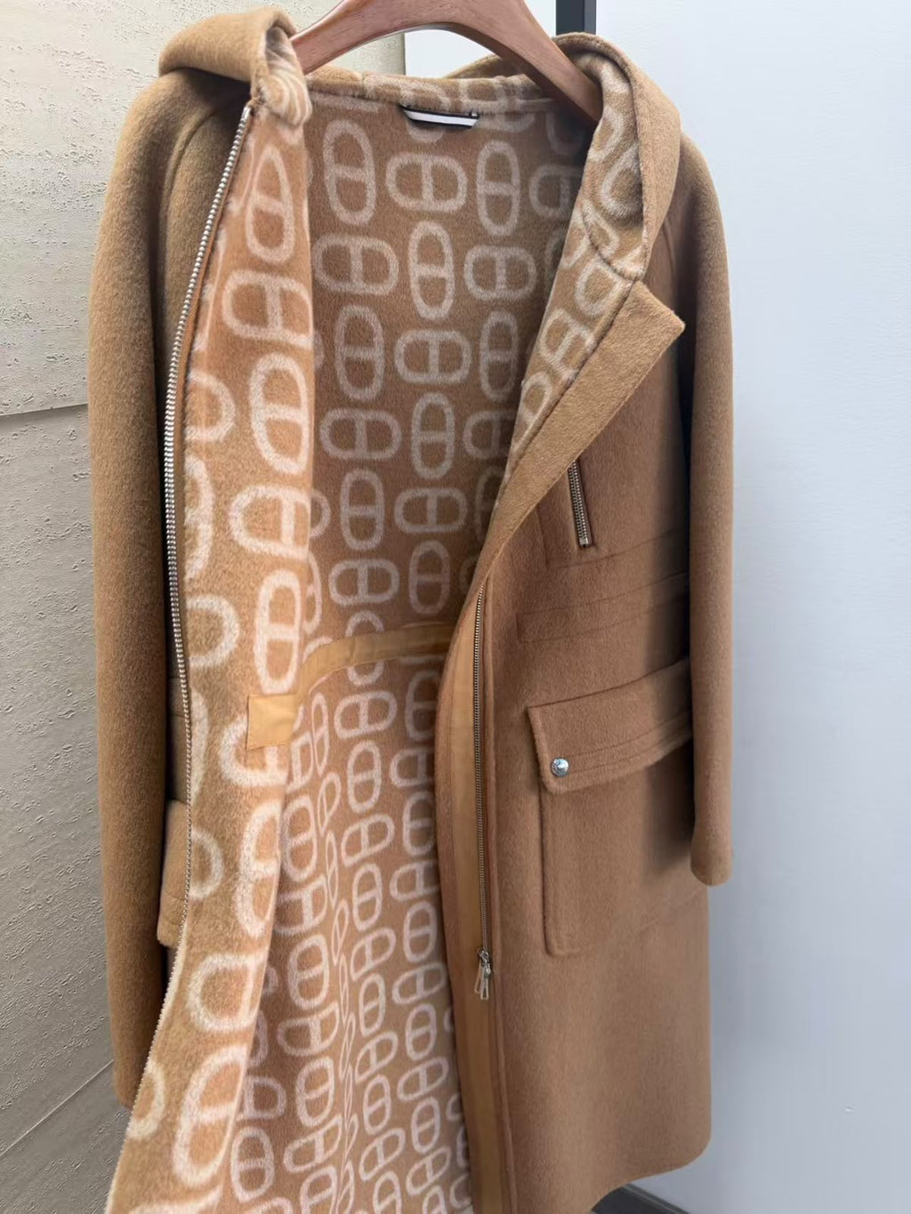 Hermès Reversible Hooded Cashmere Long