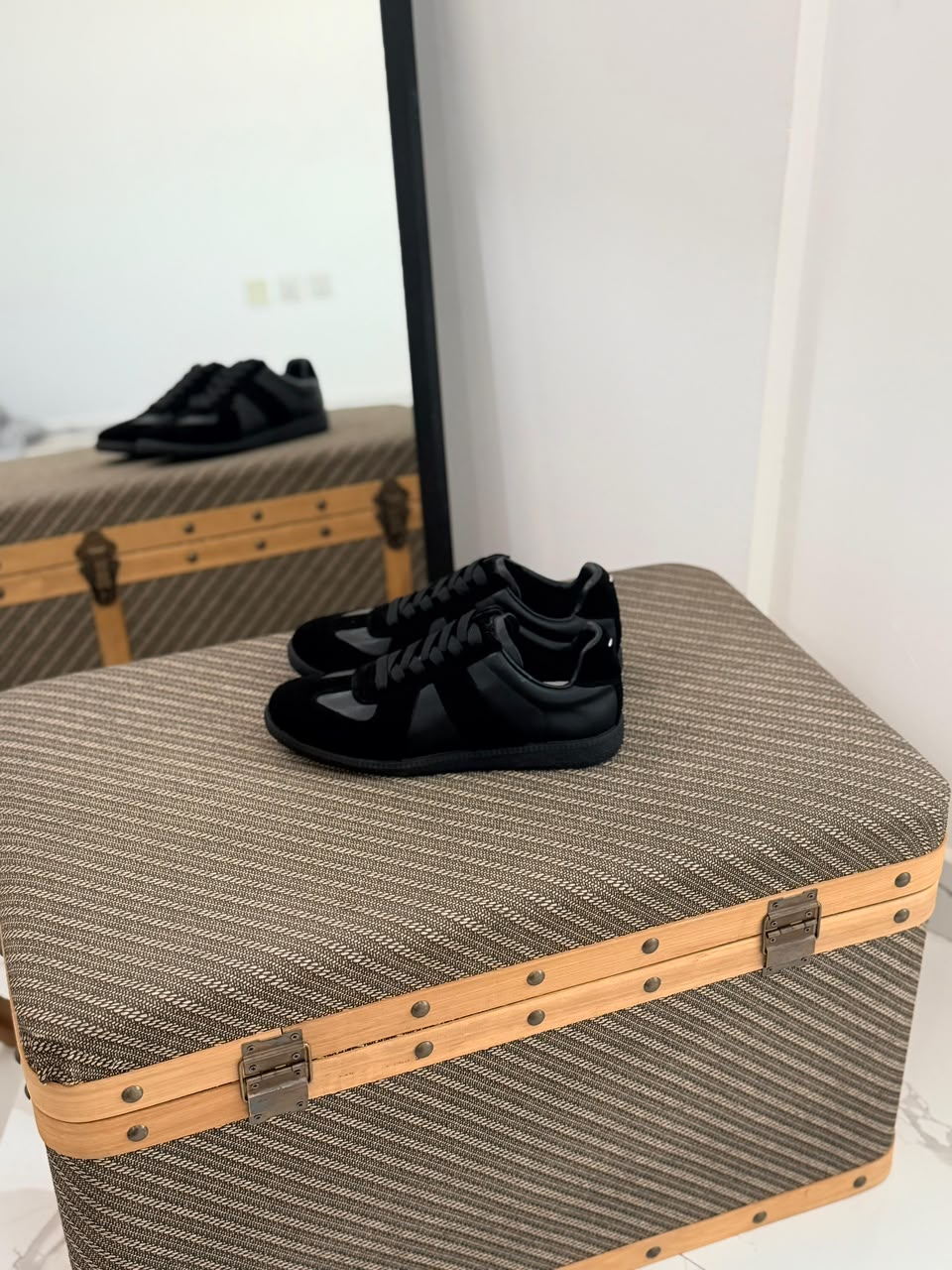 Maison Margiela Replica Calf & Lambskin Leather Sneakers
