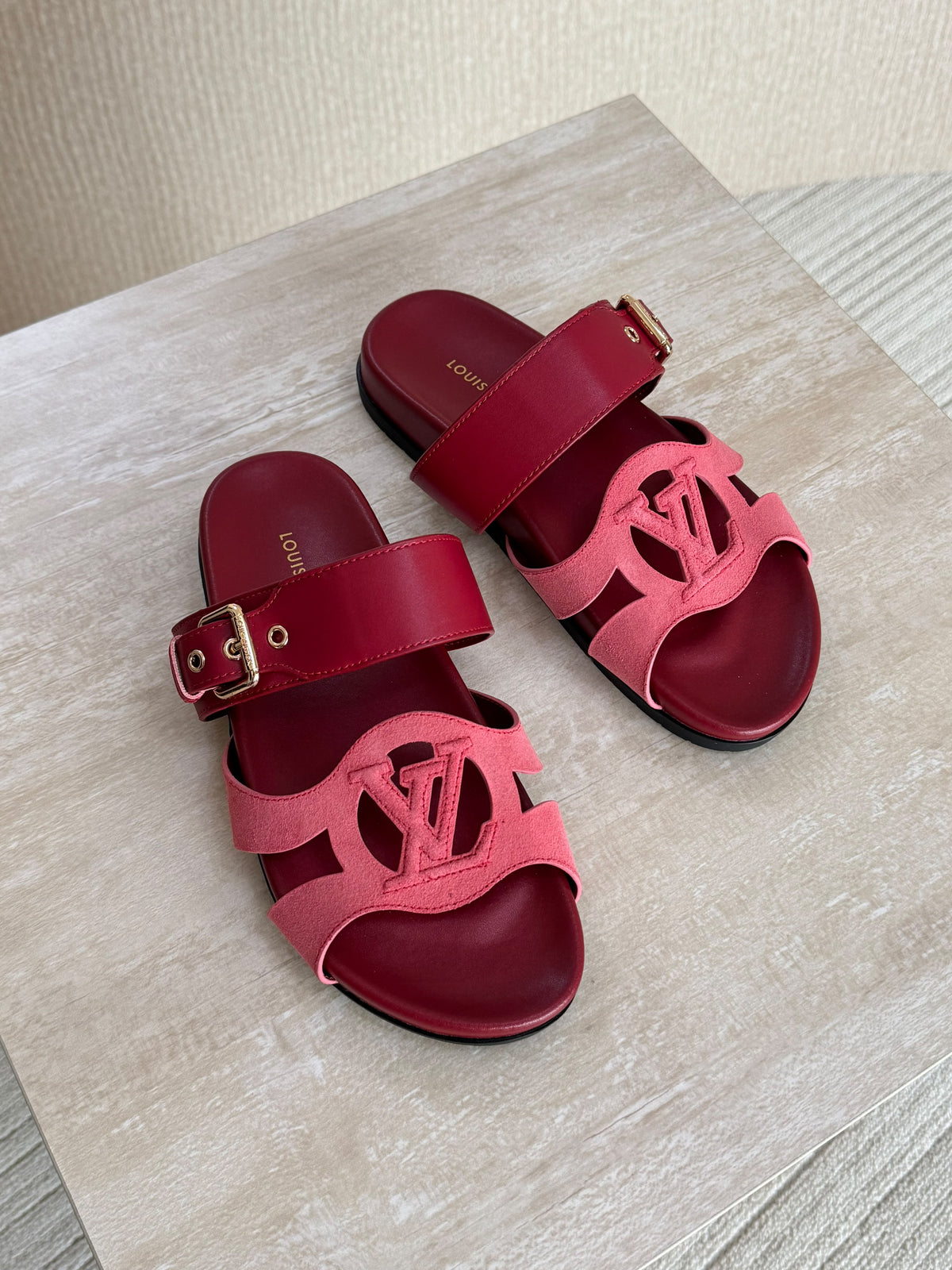 LOUIS VUITTON Buckle Slide Flats