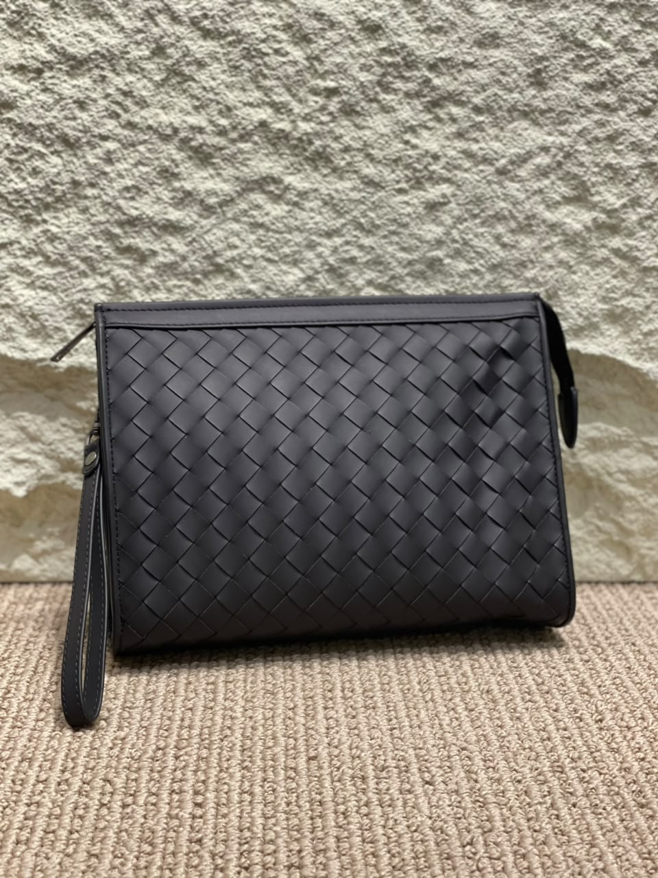 Bottega Fine Weave Wrist Clutch