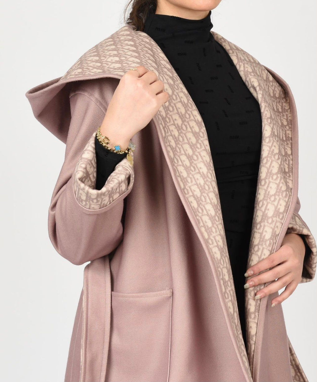 Christian Dior Oblique Reversible Belted Wool Coat / Jacket