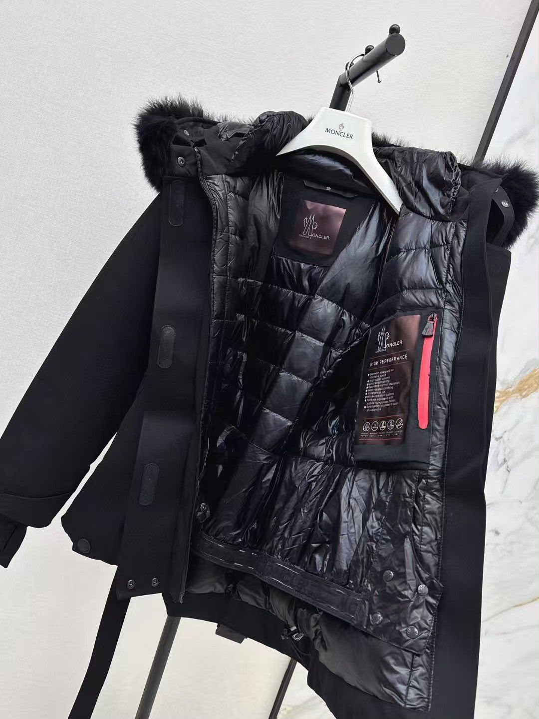 MONCLER Belted Hooded Jacket