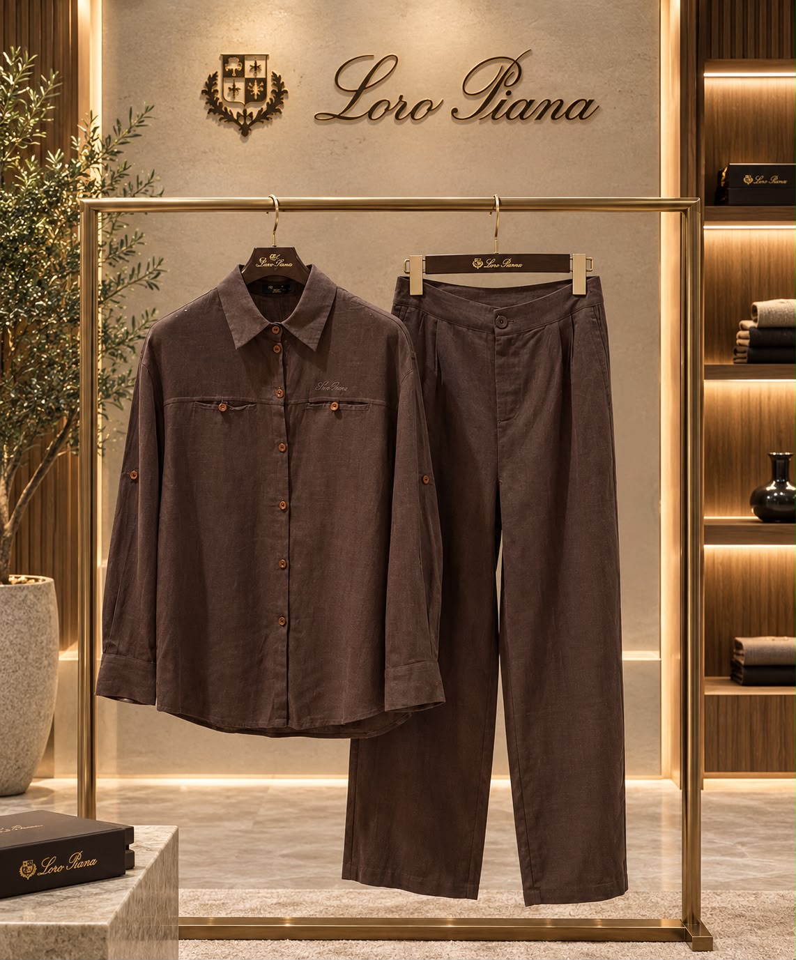Loro Piana Linen Shirt and Trousers Set