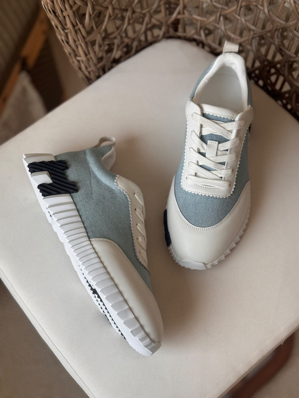 Hermès Bouncing Sneaker in Mesh and Suede Leather