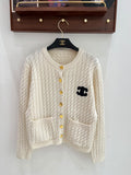 Celine Cable-Knit Cardigan
