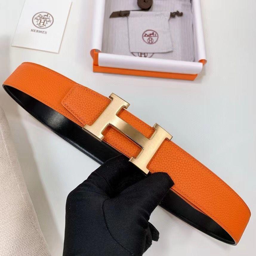 Hermès – Tube H belt buckle & Reversible leather strap 38 mm