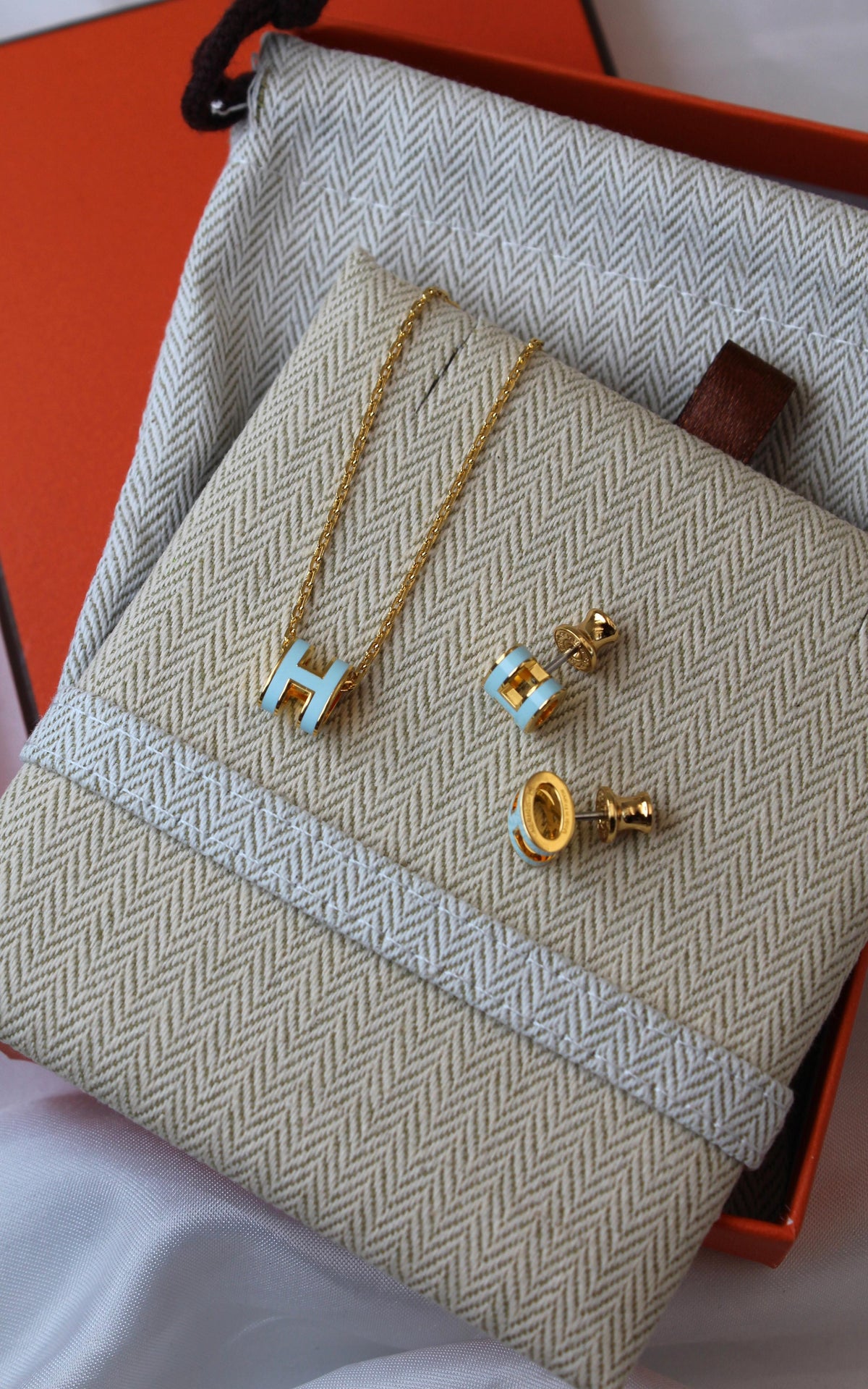 Hermès Pop H Necklace and Earrings Jewelry Set