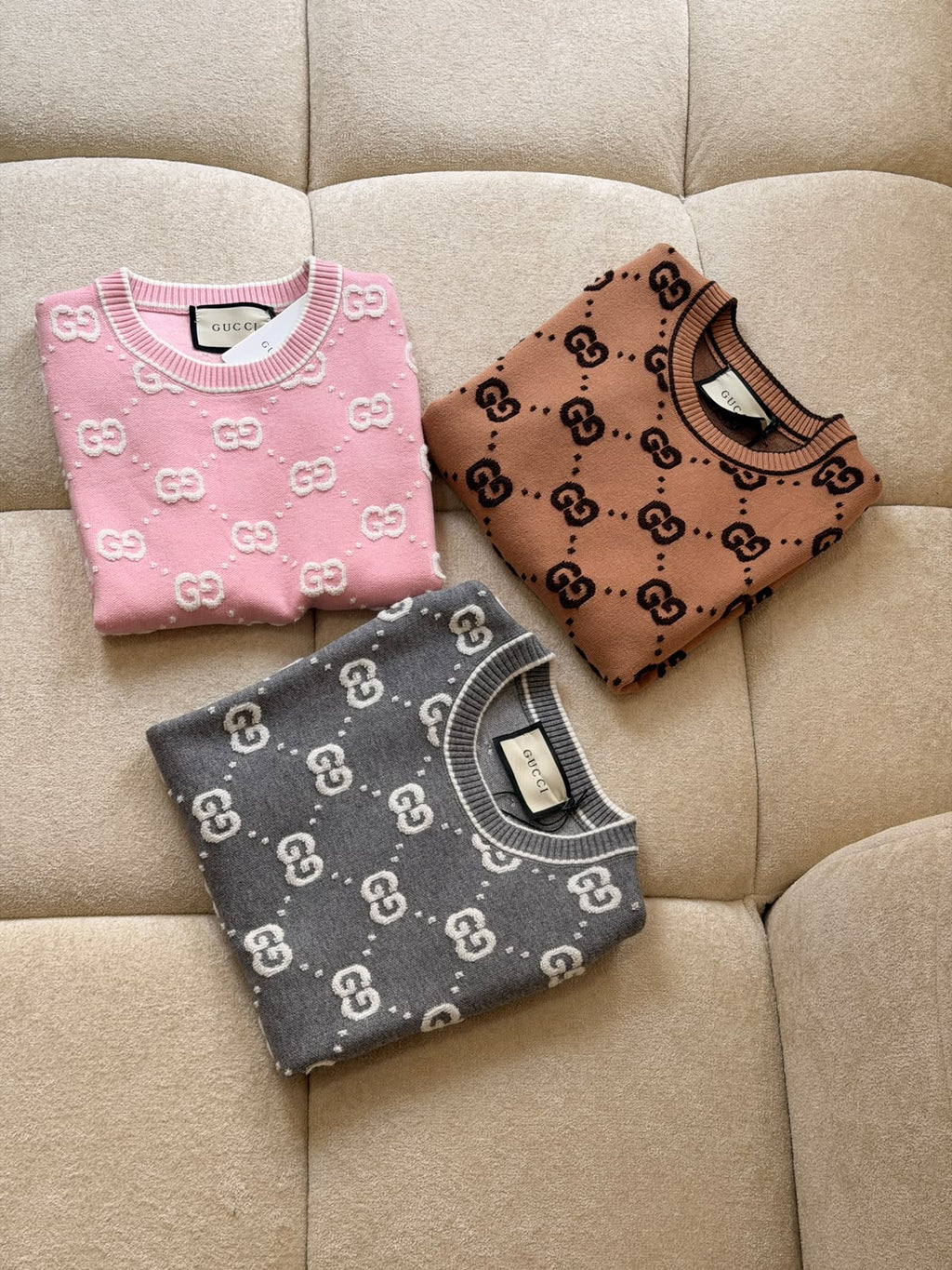 Gucci — GG Jacquard Short-Sleeve Knit Top