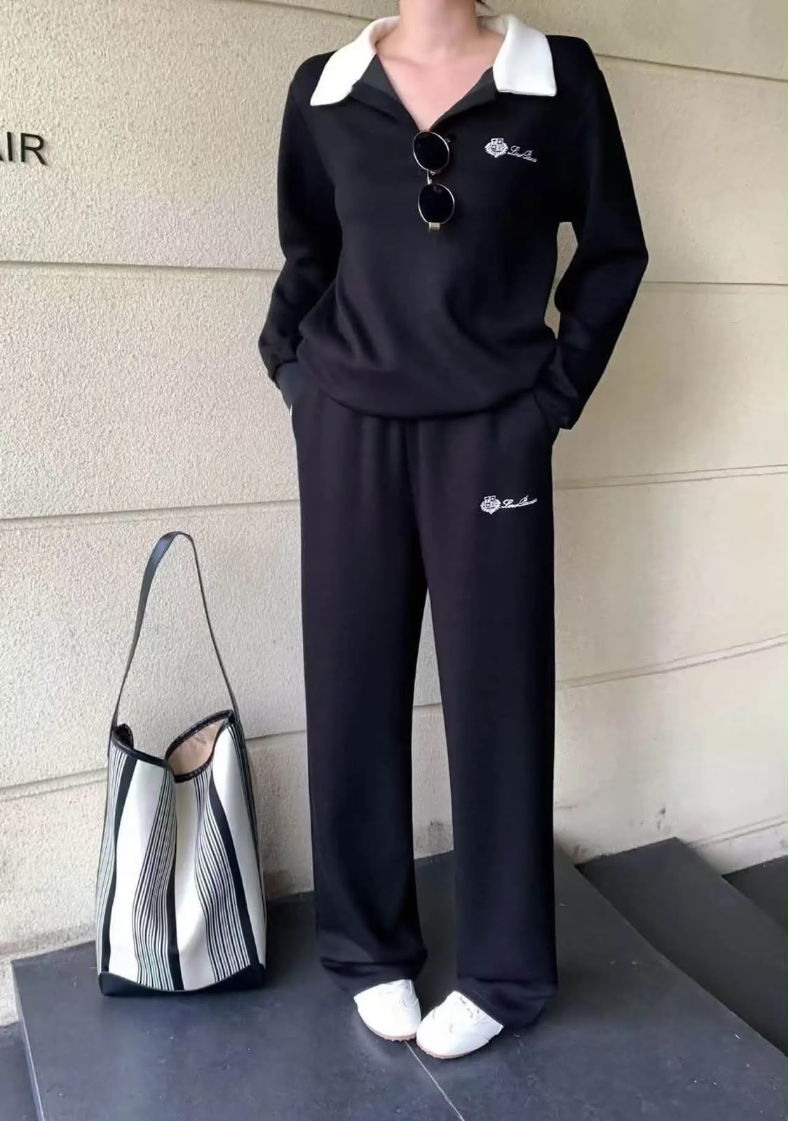Loro Piana Long-Sleeve Polo and Pants Knit Lounge Set