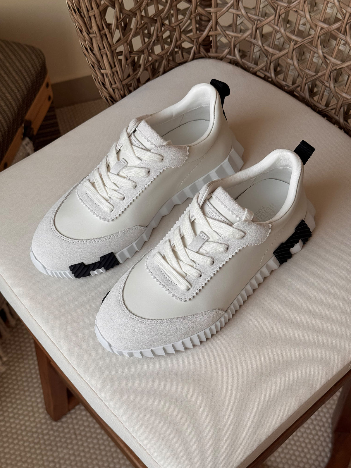Hermès Bouncing Sneaker in Mesh and Suede Leather