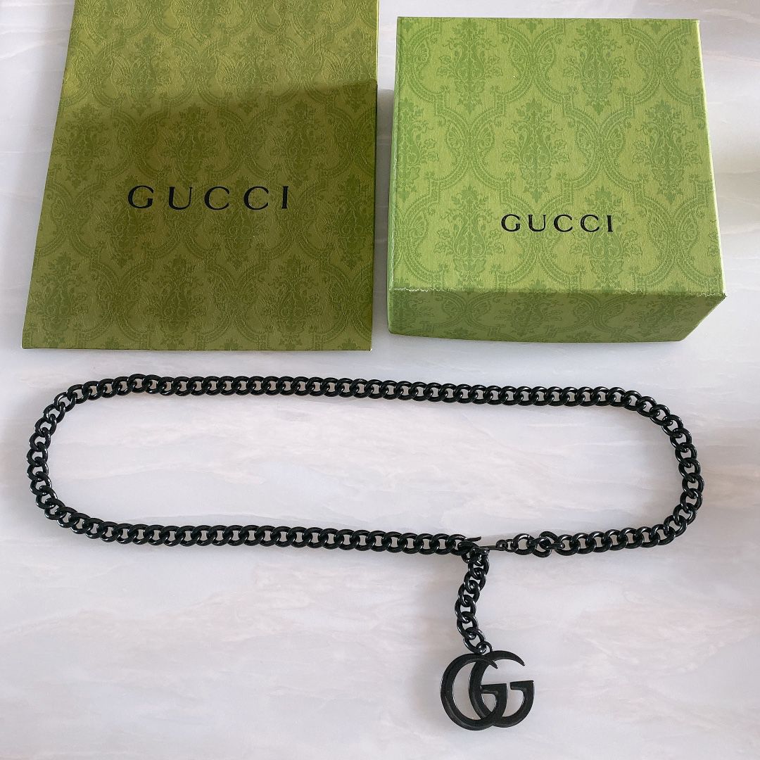 GUCCI — Double G Chain Belt