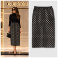 GUCCI Monogram Midi Skirt