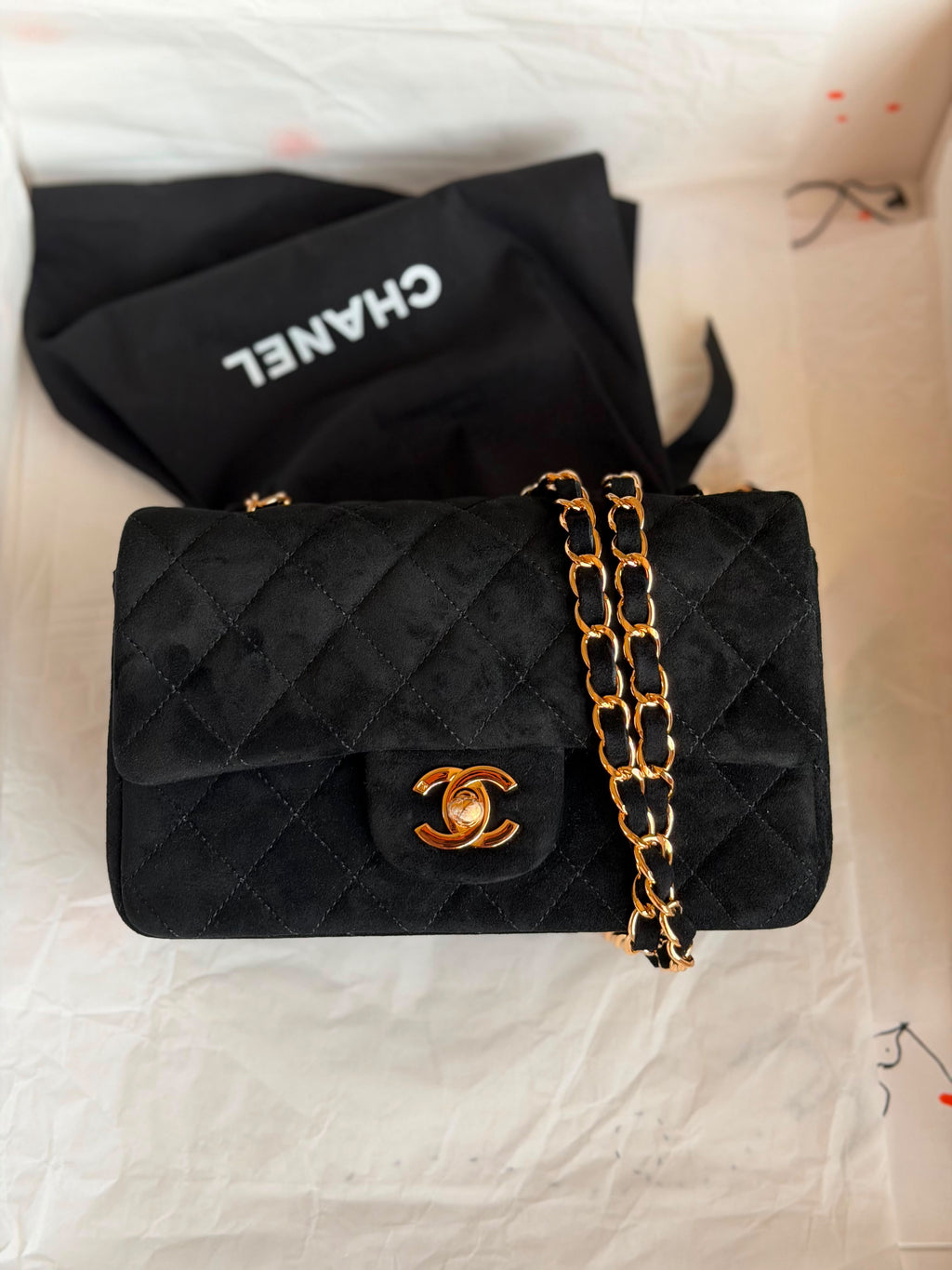 Chanel Classic Flap Suede 20 CM