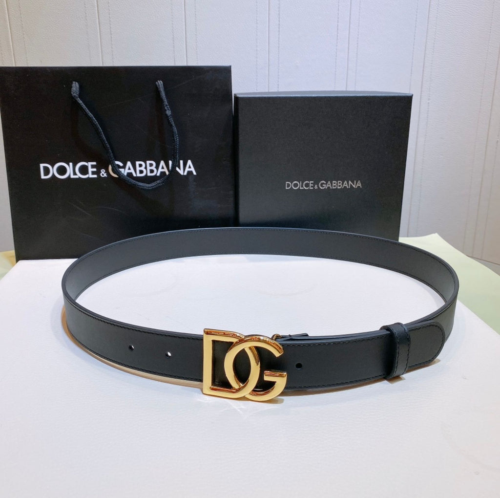 Dolce & Gabbana – Leather belt with DG logo