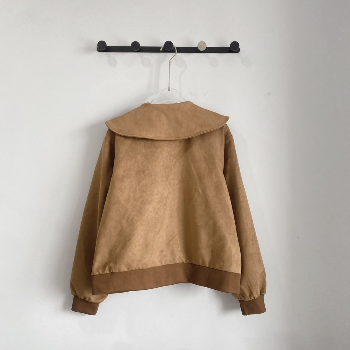 CHANEL  Suede Sailor Collar Blouson Jacket