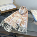 Dior Toile Fringed Scarf