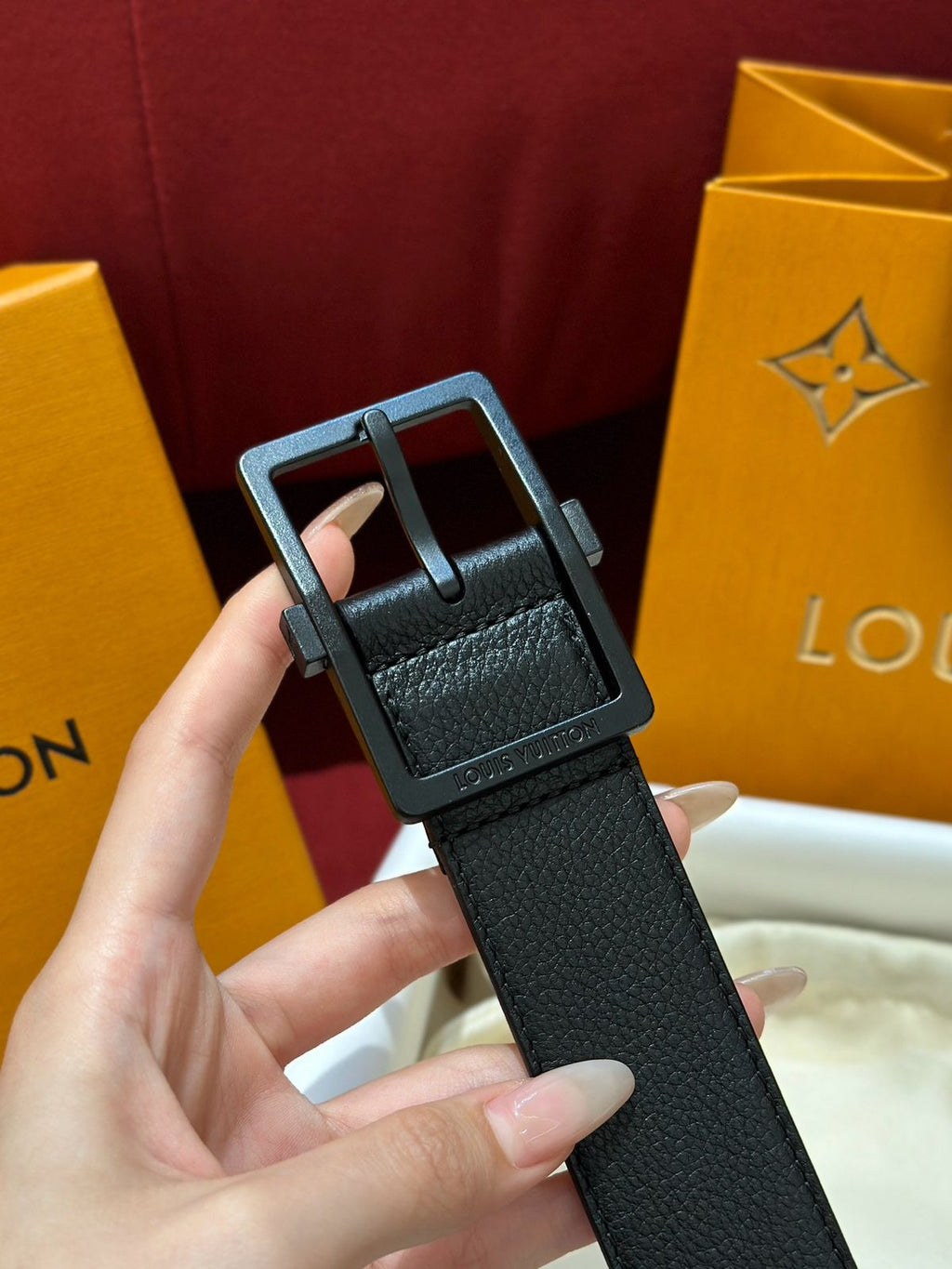 Louis Vuitton LV Aerogram Leather Belt