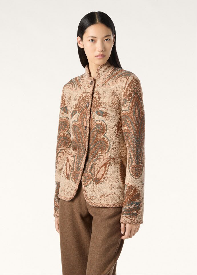 Loro Piana Paisley Jacquard Wool & Silk Jacket