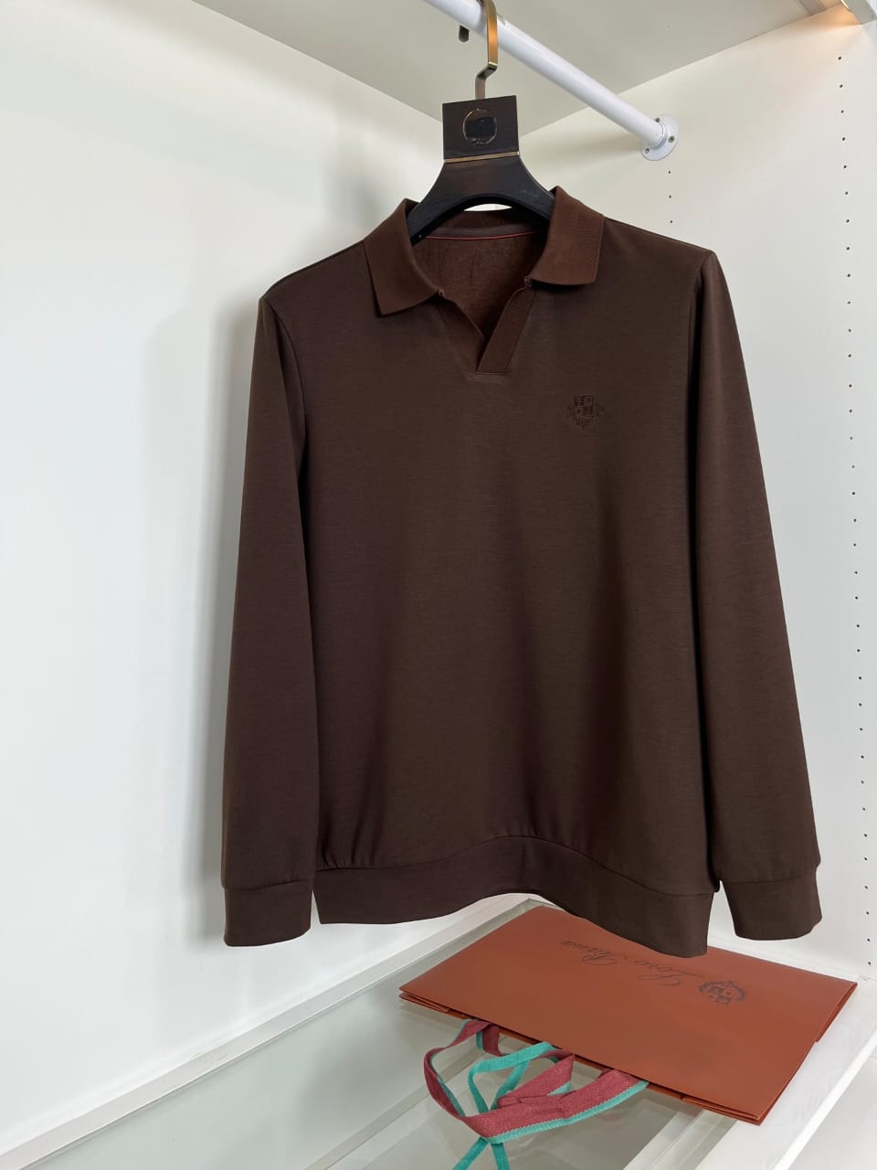 Loro Piana Men's Long-Sleeve Polo Shirt