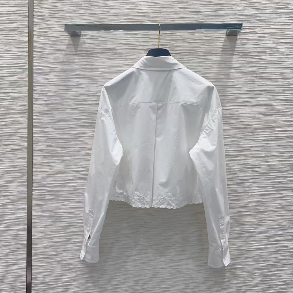 Louis Vuitton White Button