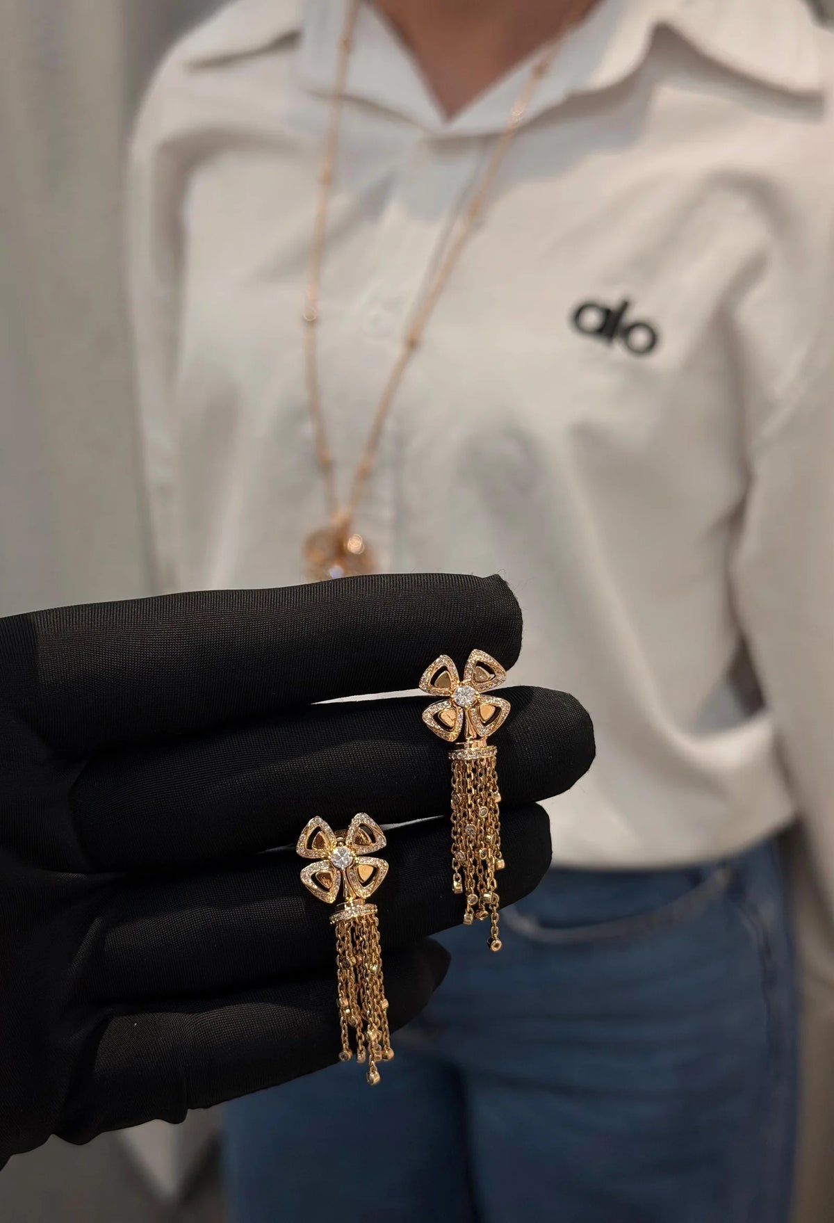 BVLGARI FIOREVER NECKLACE & EARRINGS