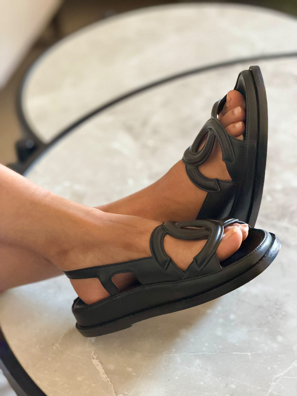 Chanel Chunky Suede Sandals