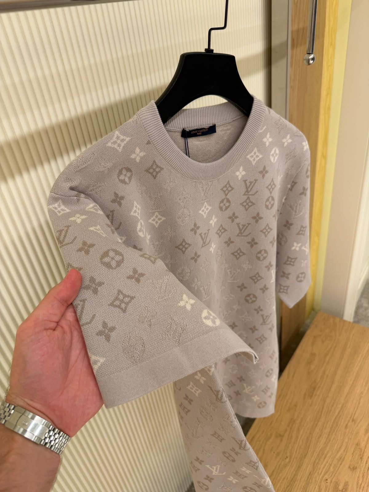 Lv Monogram Short-Sleeved Crewneck