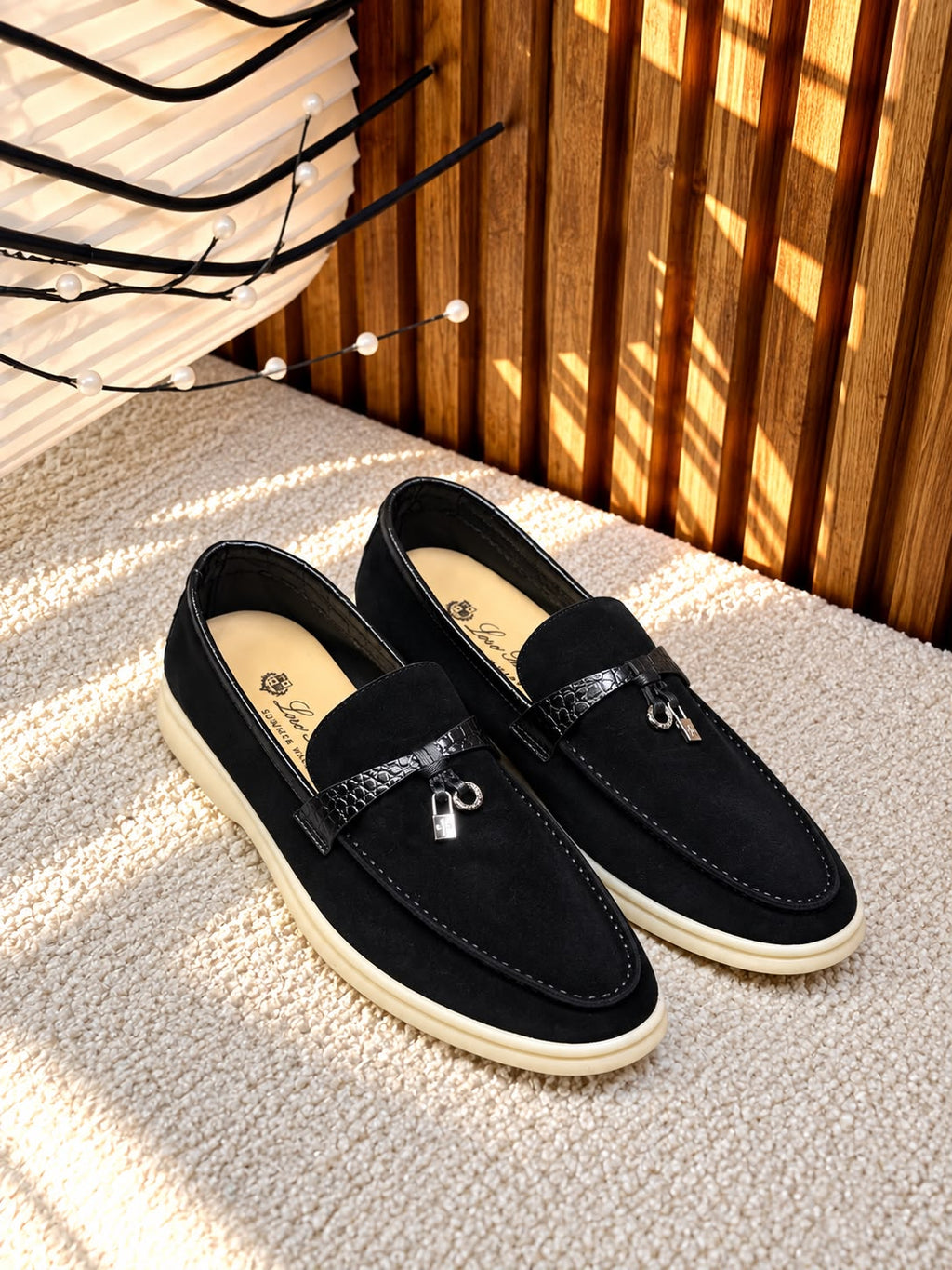 Loro Piana Alligator Skin Charms Walk Loafer – Suede