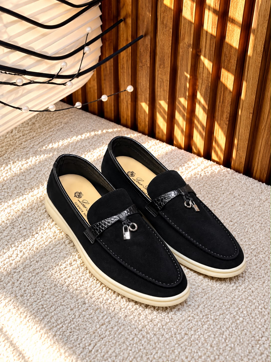 Loro Piana Alligator Skin Charms Walk Loafer – Suede