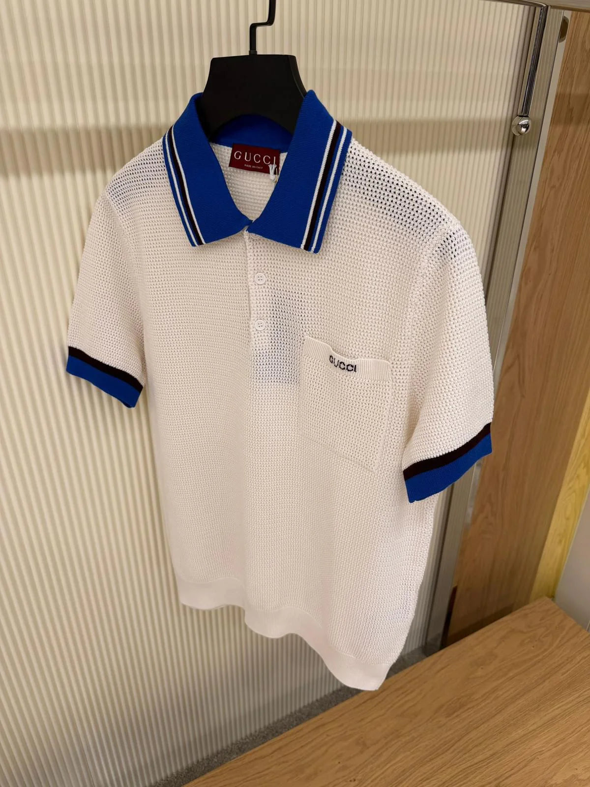 Gucci Cotton piquet polo shirt with intarsia