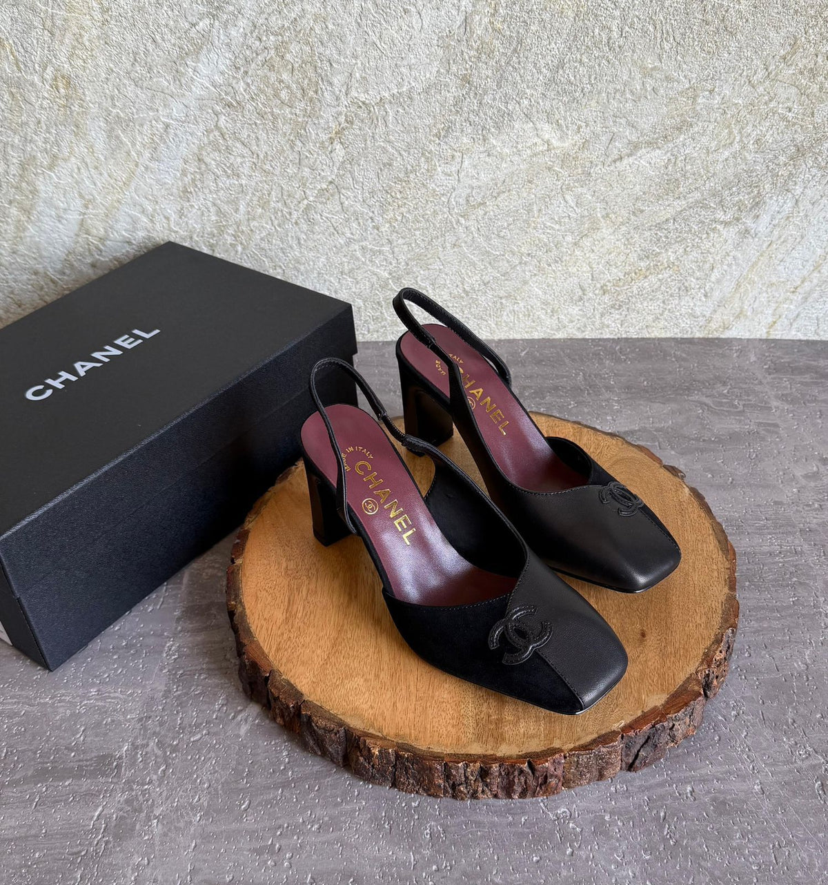 Chanel Slingbacks in Lambskin and Patent