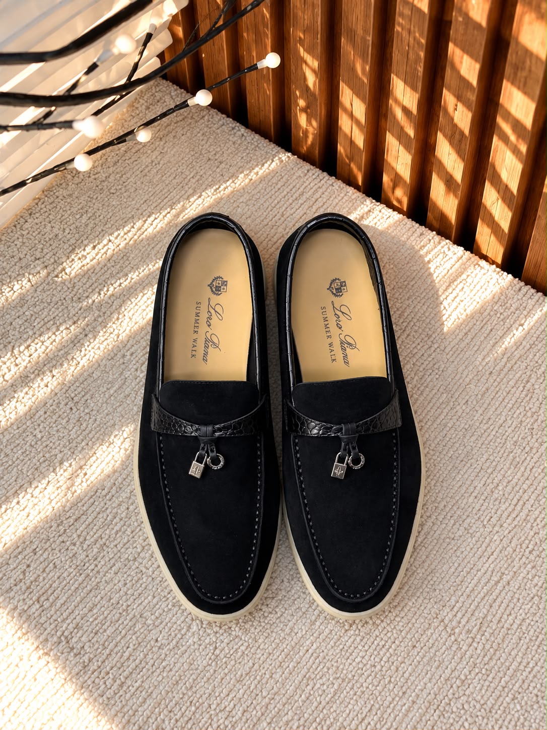 Loro Piana Alligator Skin Charms Walk Loafer – Suede