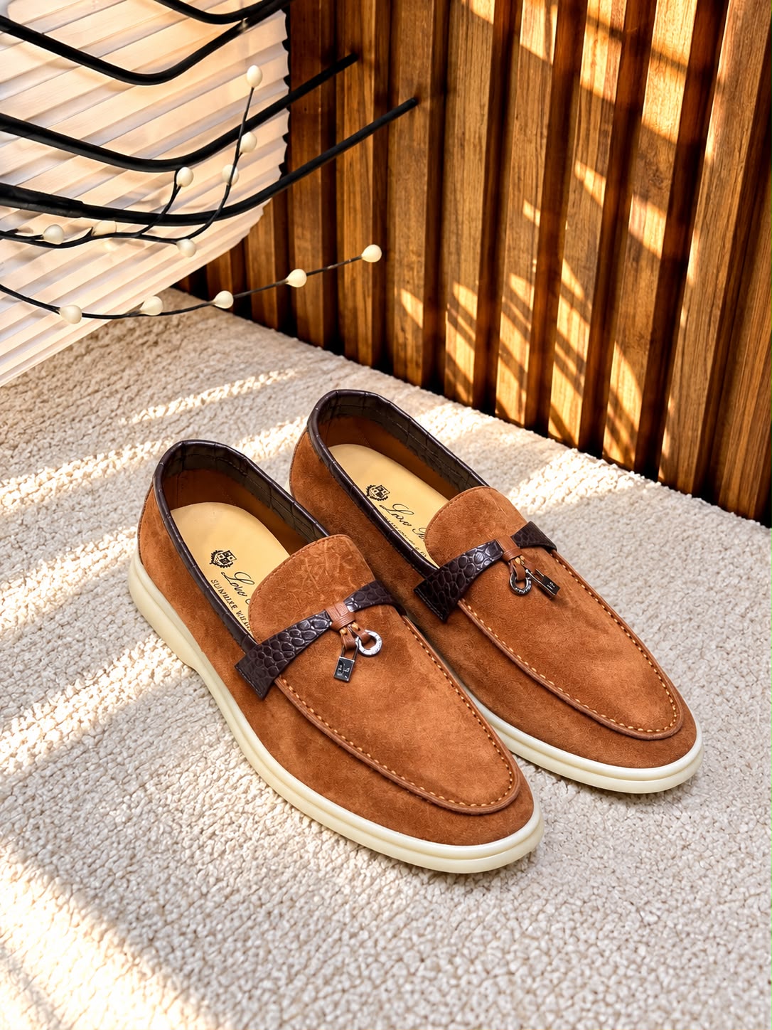 Loro Piana Alligator Skin Charms Walk Loafer – Suede