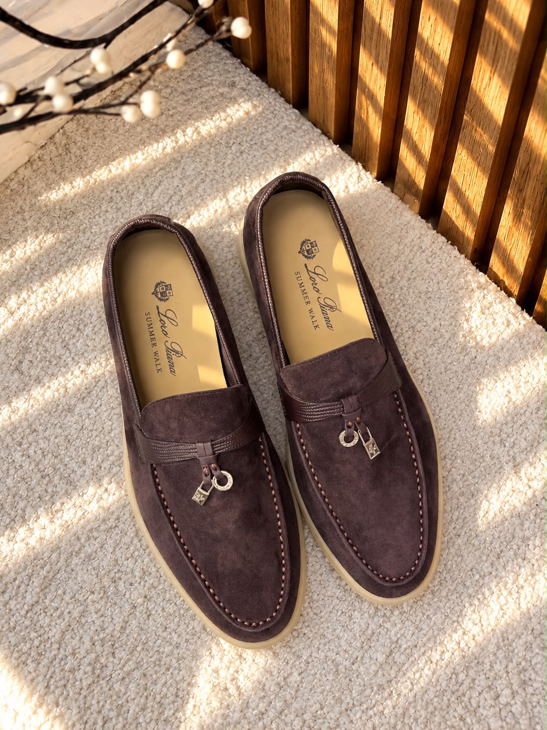 Loro Piana Alligator Skin Charms Walk Loafer – Suede