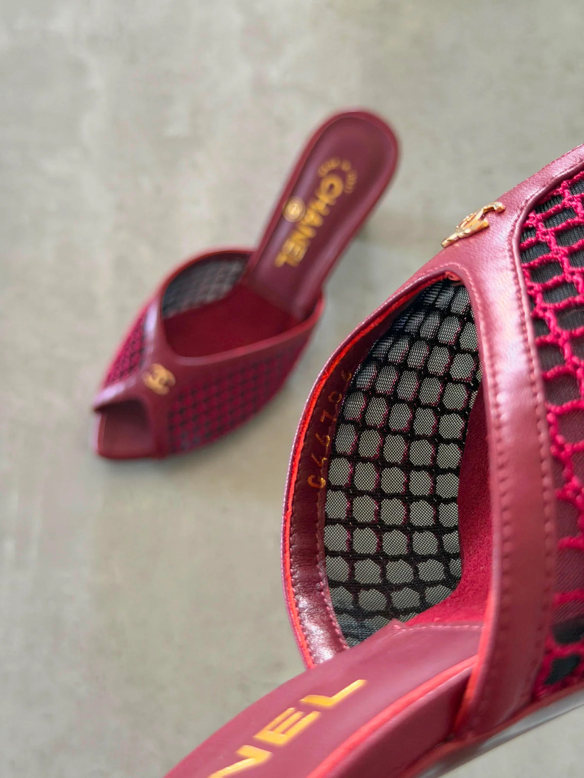 Chanel Mules in Mixed Fibers Cotton & Lambskin