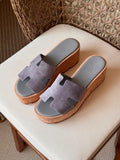 Hermes Luce 30 Sandals in Suede