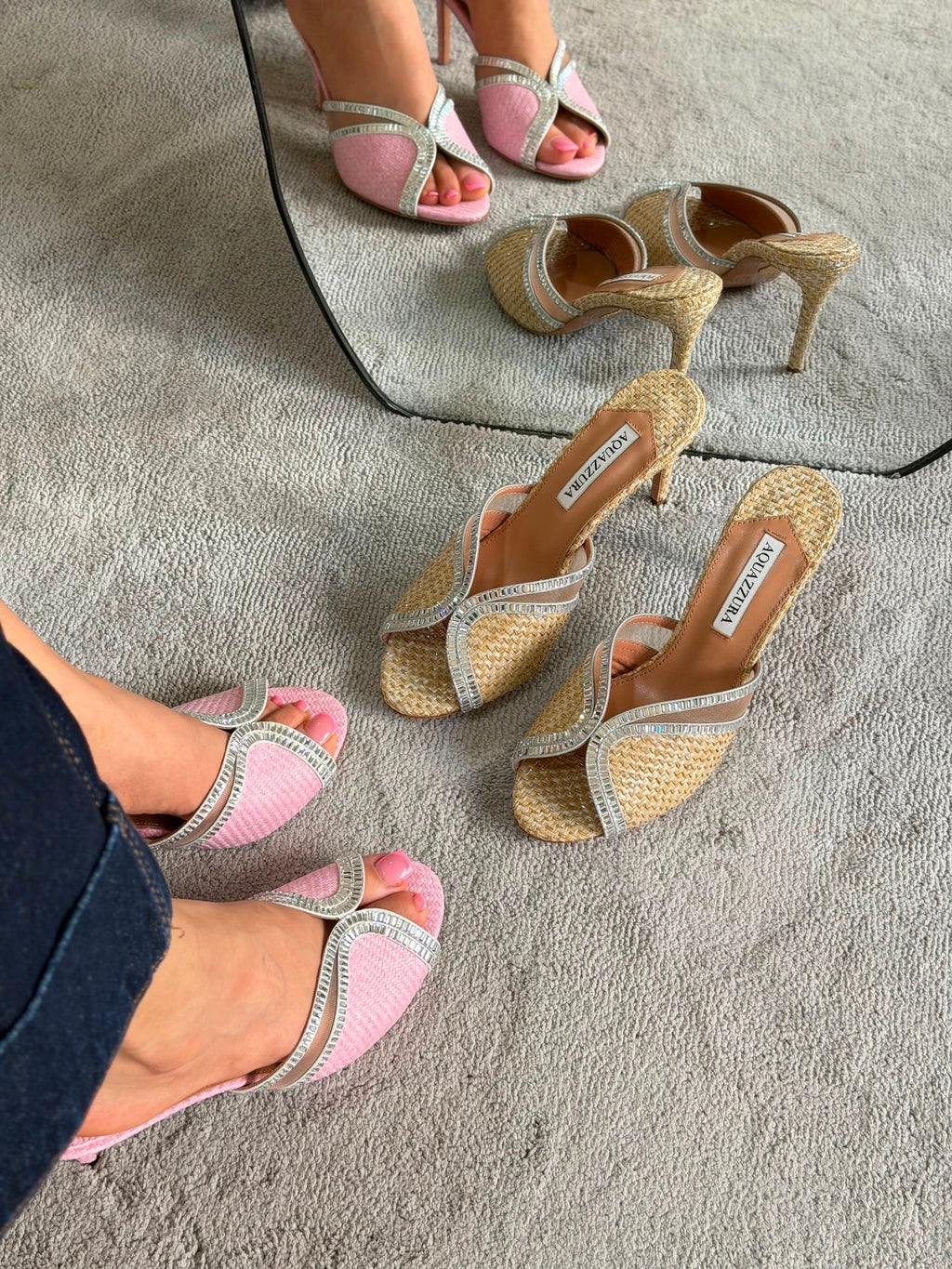 Aquazzura Wild Aurora 75 Mules
