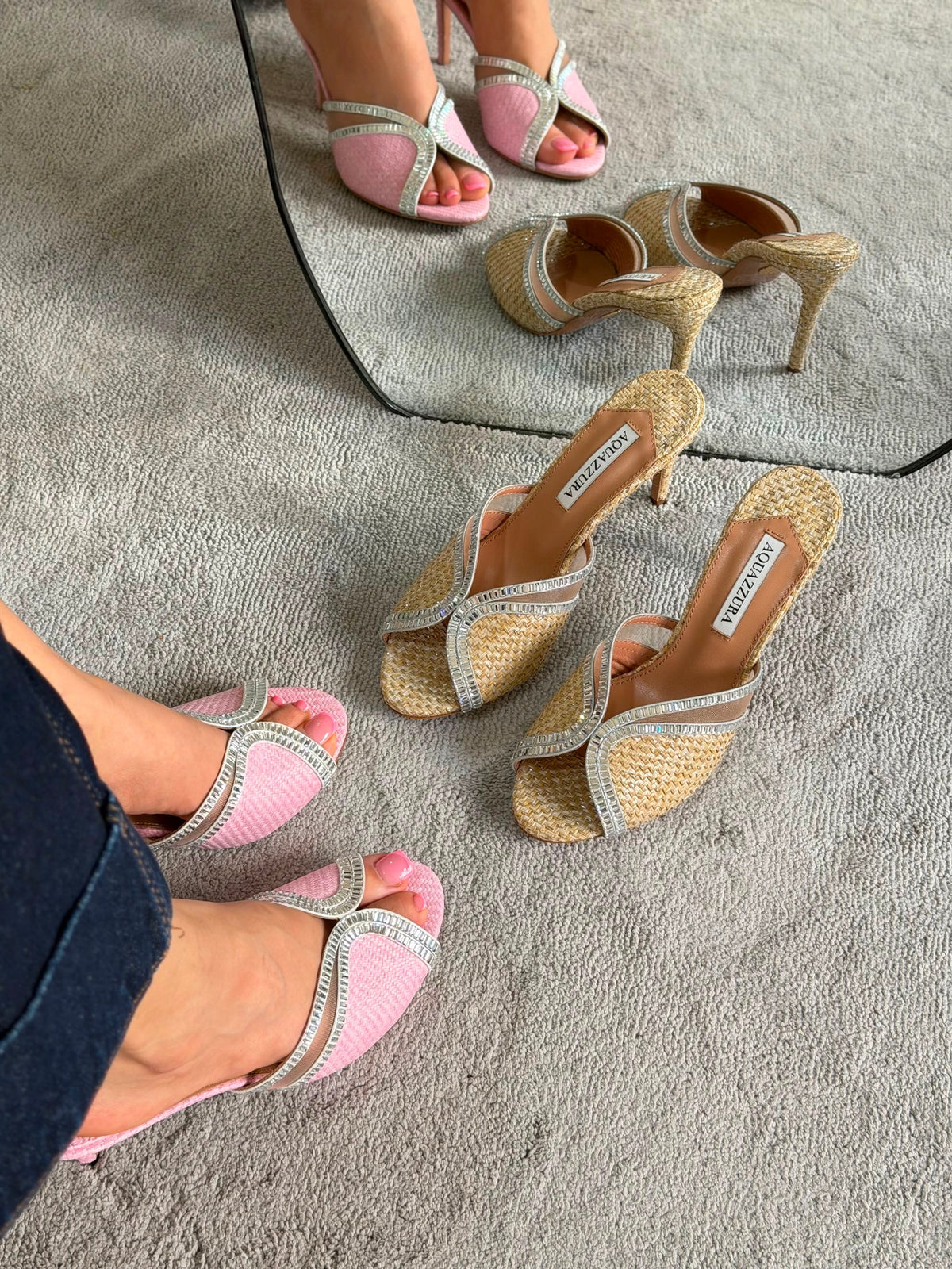Aquazzura Wild Aurora 75 Mules