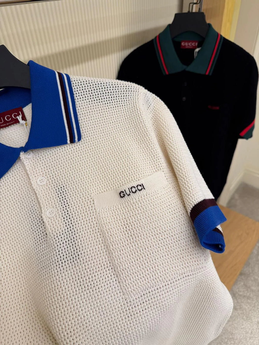 Gucci Cotton piquet polo shirt with intarsia