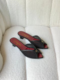 CHANEL Mules in Mixed Fibers Cotton & Lambskin