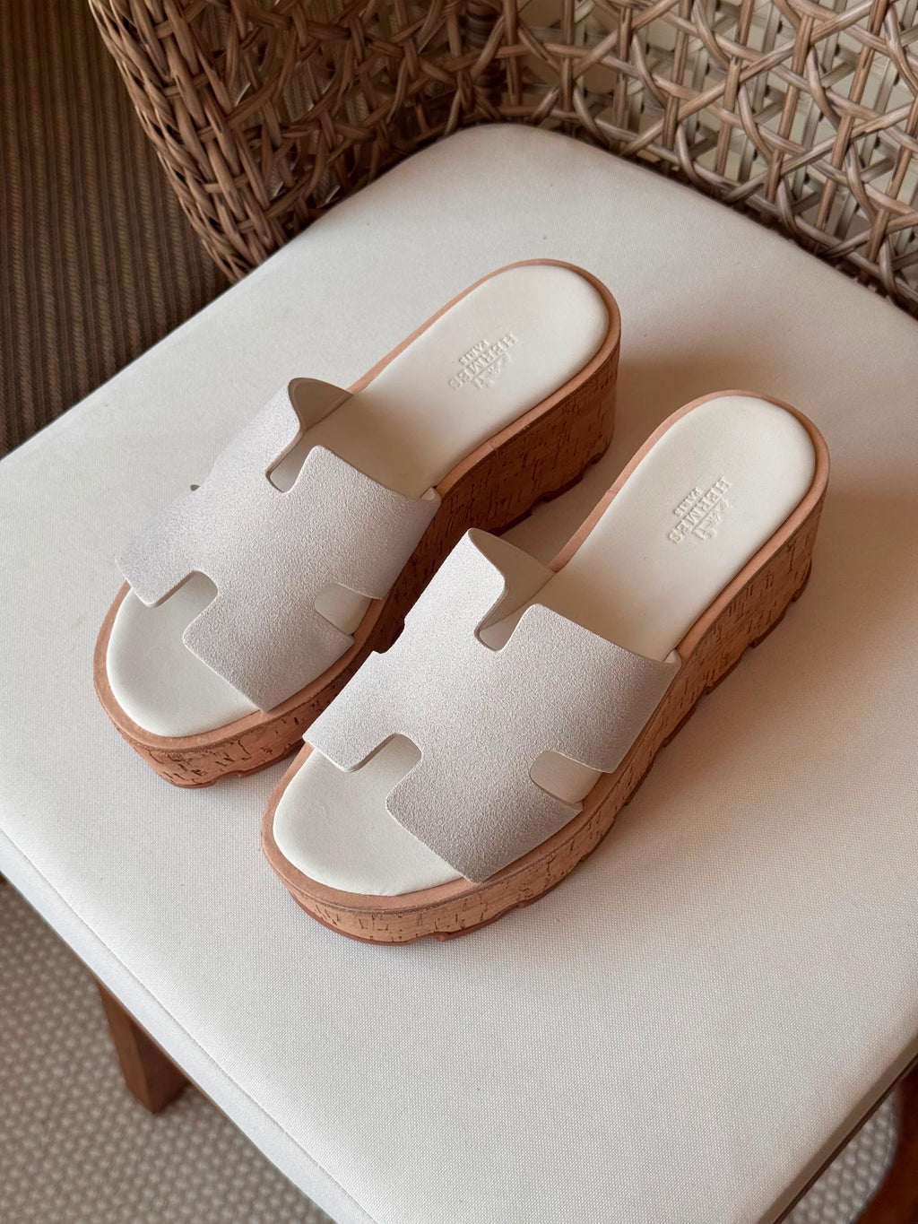 Hermes Luce 30 Sandals in Suede